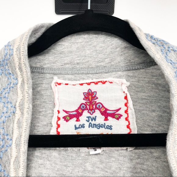 Johnny Was Sabine Flora Grey Wrap Jacket Cardigan - Picture 6 of 7